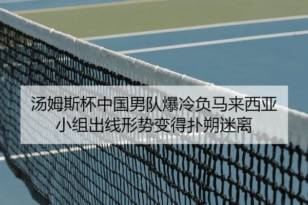 汤姆斯杯中国男队爆冷负马来西亚 小组出线形势变得扑朔迷离